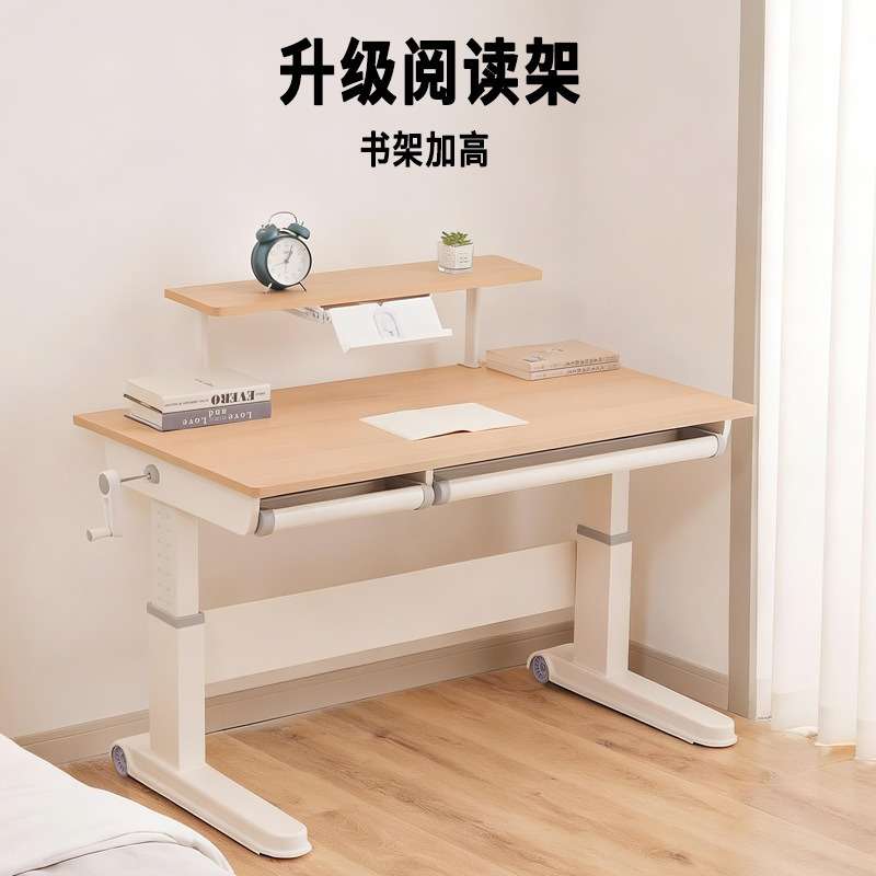 纯实木儿童书架简易可拆卸书桌阅读架书架全实木家用
