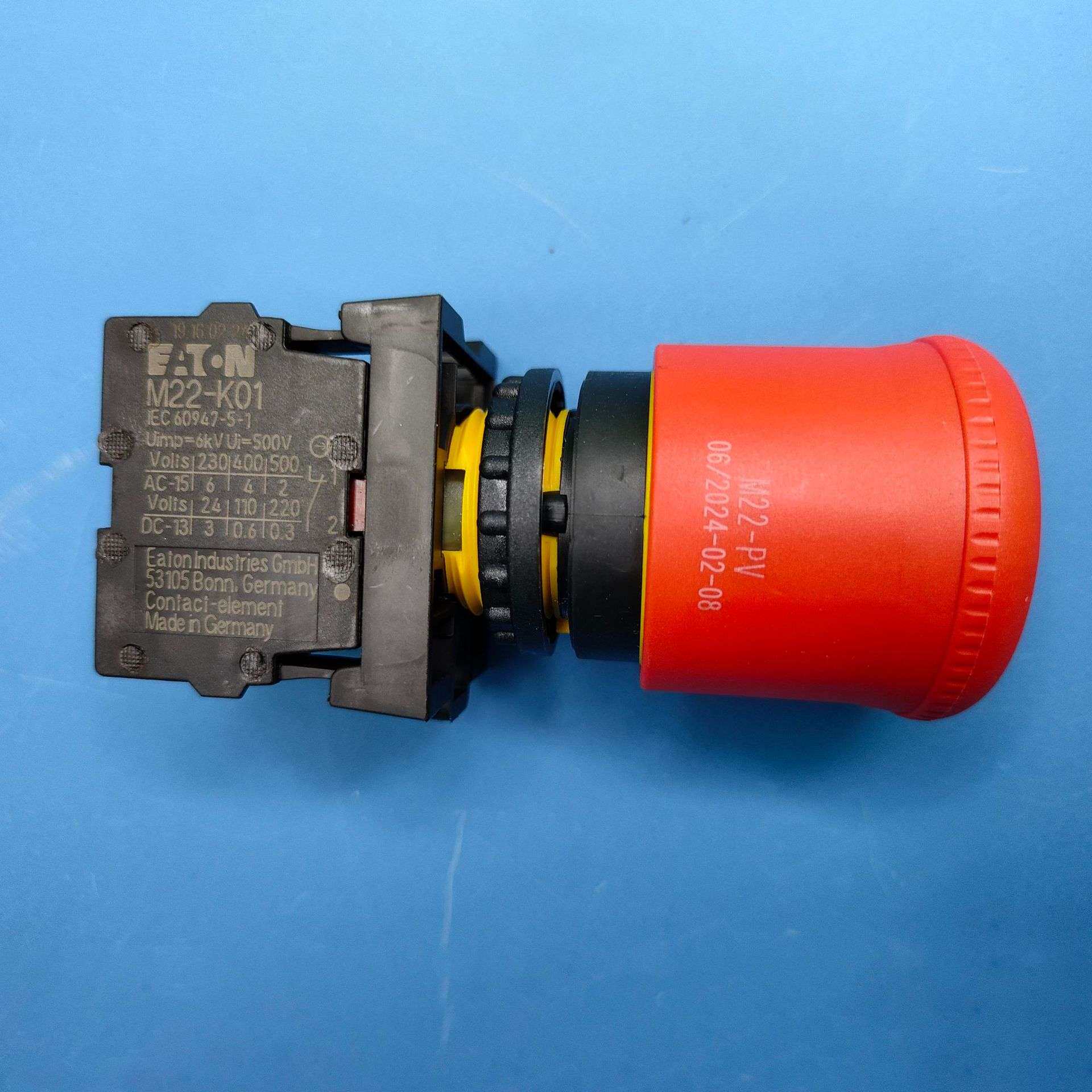 伊顿穆勒MOELLER直提复位急停按钮开关 M22-PV/K01(1常闭)