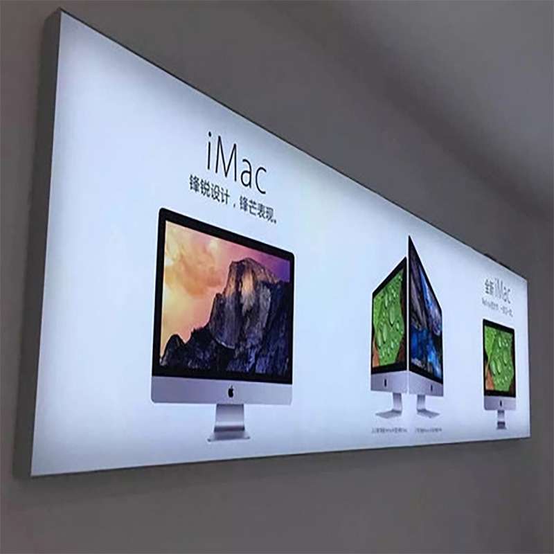 LED高清UV无边框卡布灯箱户外手机店商场广告牌拉布软膜灯箱