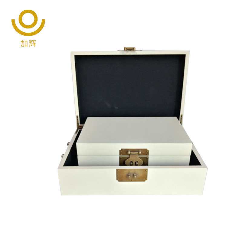 新中式样板房软装木漆收纳盒摆件客厅卧室书柜古典创意家居摆设品