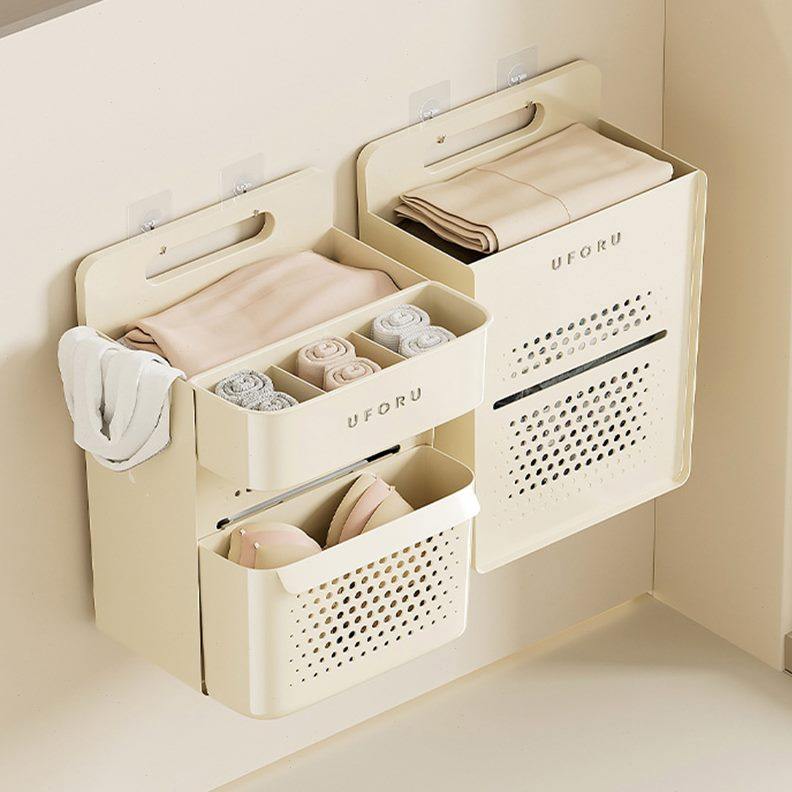 高级置放干衣服收纳筐卫生间脏衣篓大容量放净洗澡感家用挂篮浴室