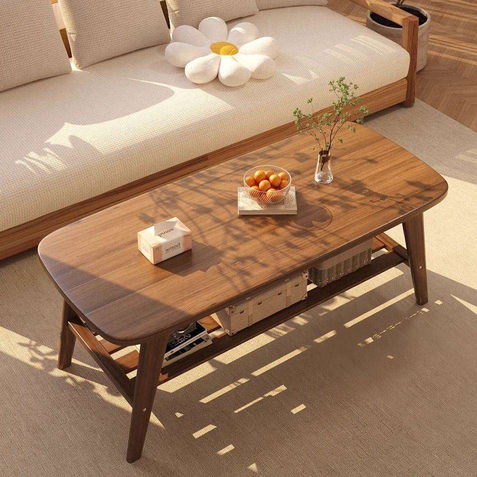 实木可折叠茶几家用边几现代简易小户型小桌子多功能炕几矮桌角几