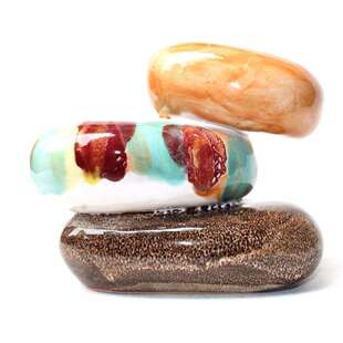 美陶步步高石头叠叠高花瓶石湾陶瓷高端大气创意工艺家居装饰摆设