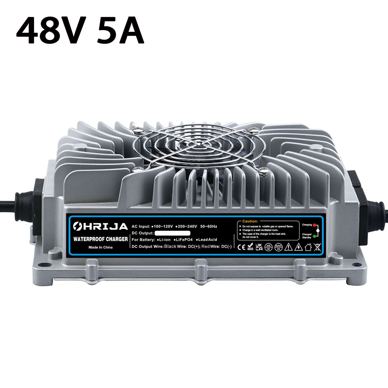 防水IP67 铅酸48V5A高品质防水电池充电器4串铅酸电池充电器