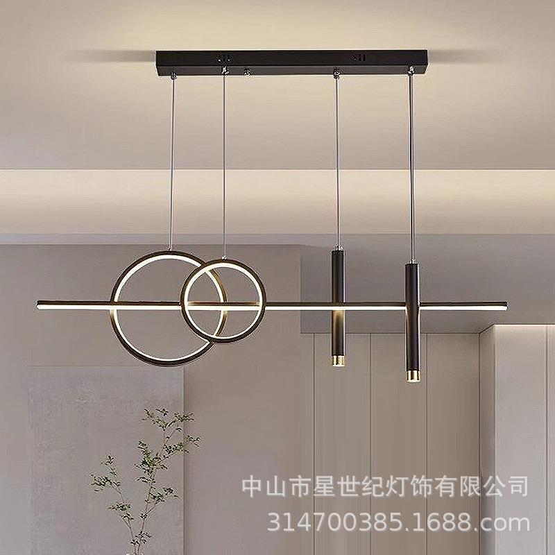 中山灯具大全厂直销餐厅吊灯长条轻奢创意个性艺术饭厅餐桌吧台灯