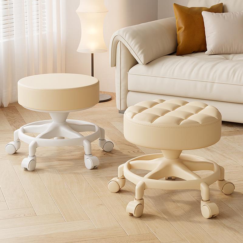 滑轮矮凳客厅静音万向滑轮遛娃凳美缝凳成人家用茶几小沙发凳子