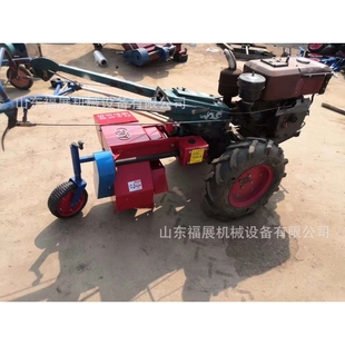 带防滑轮手扶旋耕机 手扶拖拉机葡萄埋藤机 新型手扶式田园管理机