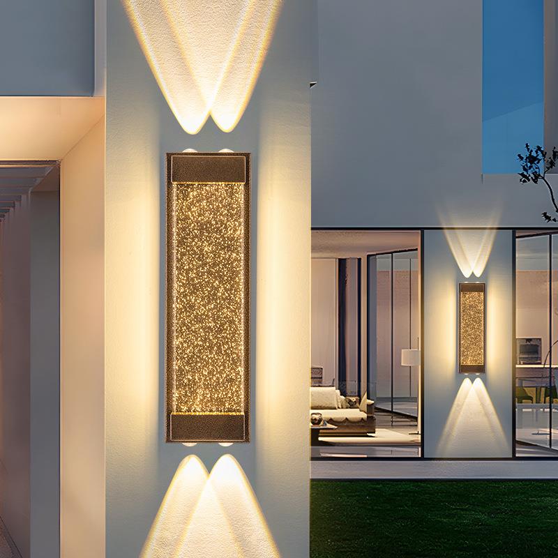 户外水晶防水壁灯阳台别墅走廊过道简约室外庭院楼梯外墙灯