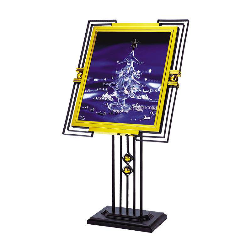 方酒店用品P-9A大号黑金刚斜面指示牌铁艺广告牌迎宾牌展示牌