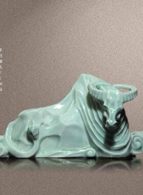 家居吉祥牛生礼品办公室桌肖原创雕塑摆件茶室面现代简约高端装饰