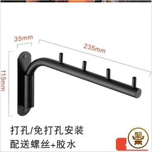 圆管宾馆折叠墙面加长承重用挂勾摆可挂烫动挂衣钩粘钩卡扣架杆