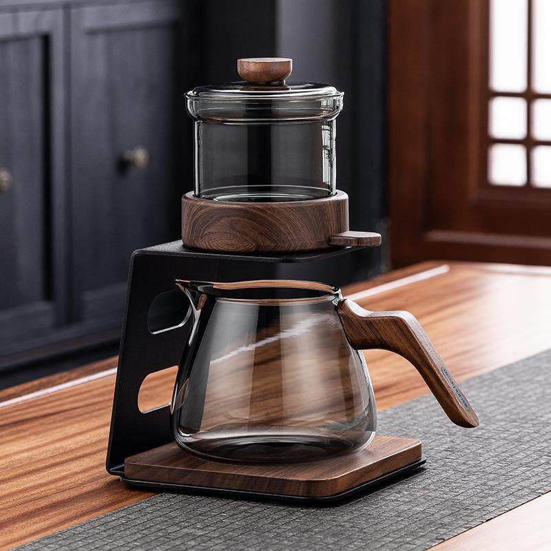 2024新款智能自动懒人泡茶神器茶具套装磁吸一键下茶水分离飘逸杯