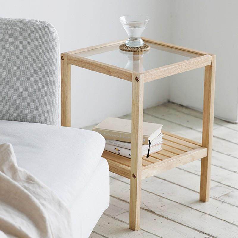 实木边几客厅家用中式简易小方桌简约现代小户型沙发柜阳台小茶几