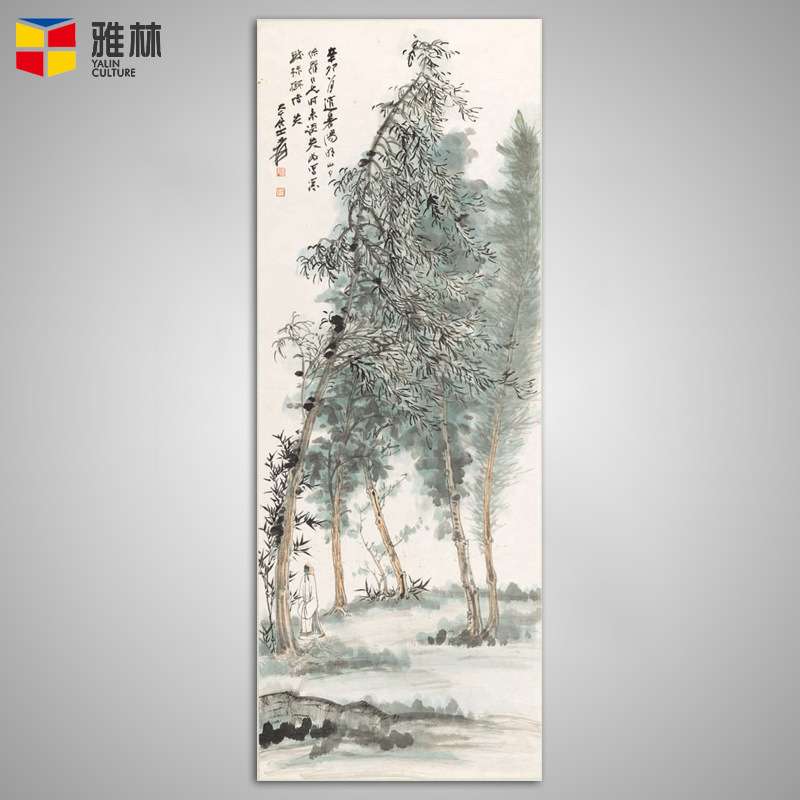厂家直供张大千艺术微喷家居客厅书房装饰画花鸟墨竹字画 画芯
