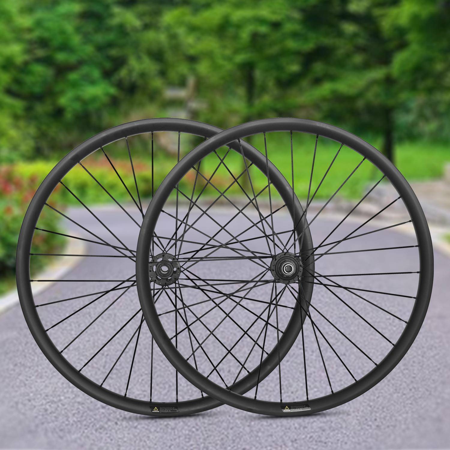 RUJIXU山地32孔碳纤维120响自行车轮组中锁/六丁前二后四培林