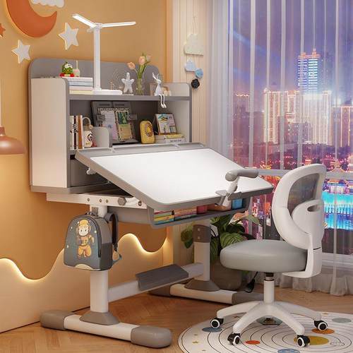 书房成套书桌儿童学习桌写字椅小学生写字家用升降书桌矫正坐姿桌