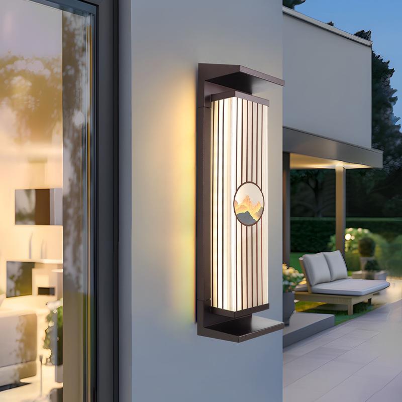 LED太阳能壁灯户外庭院灯别墅大门两侧柱灯室外阳台露台防水壁灯