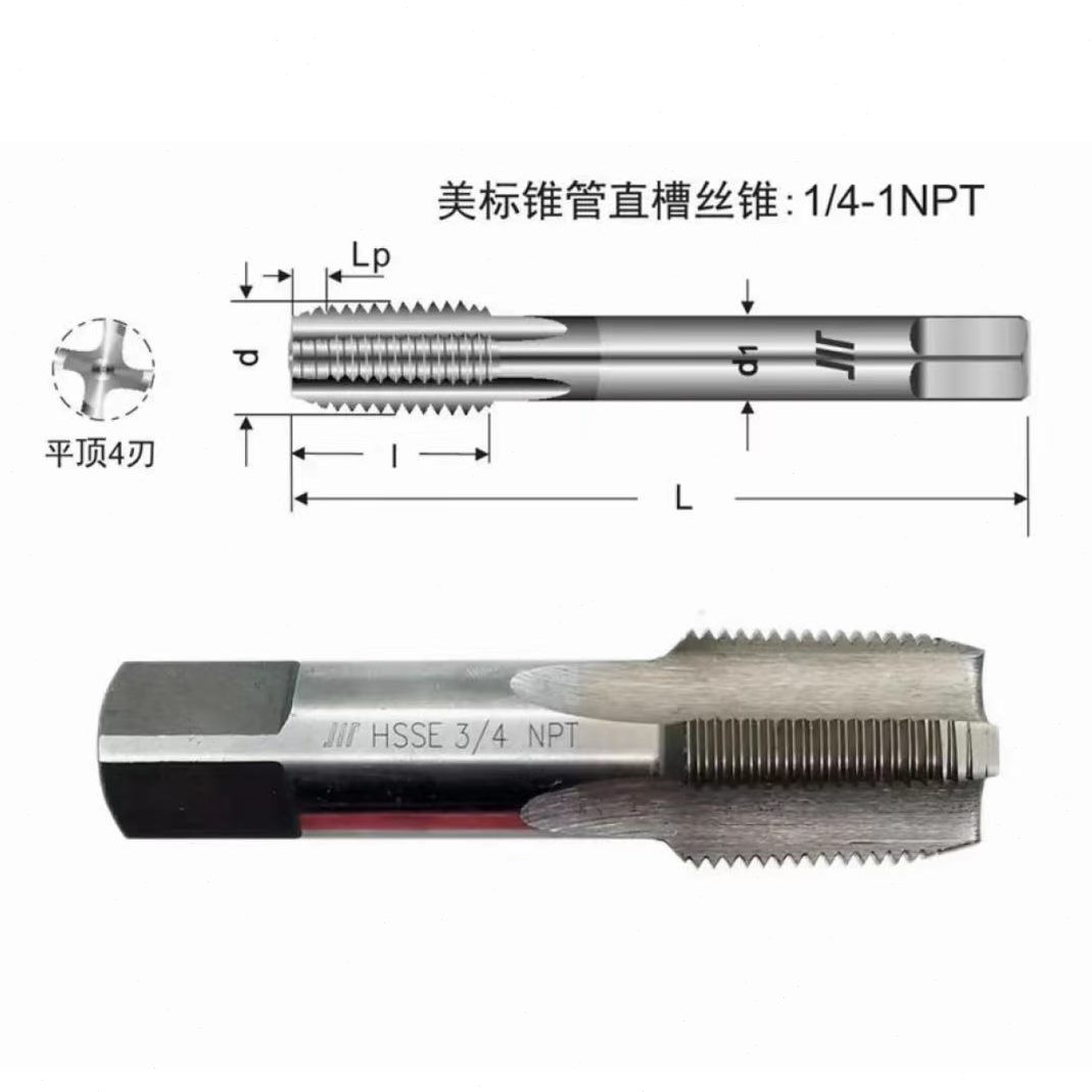 管螺纹丝锥/ N16NTP度1N  /PT21  T1T8圆柱TP系列 460//1PNN成量P