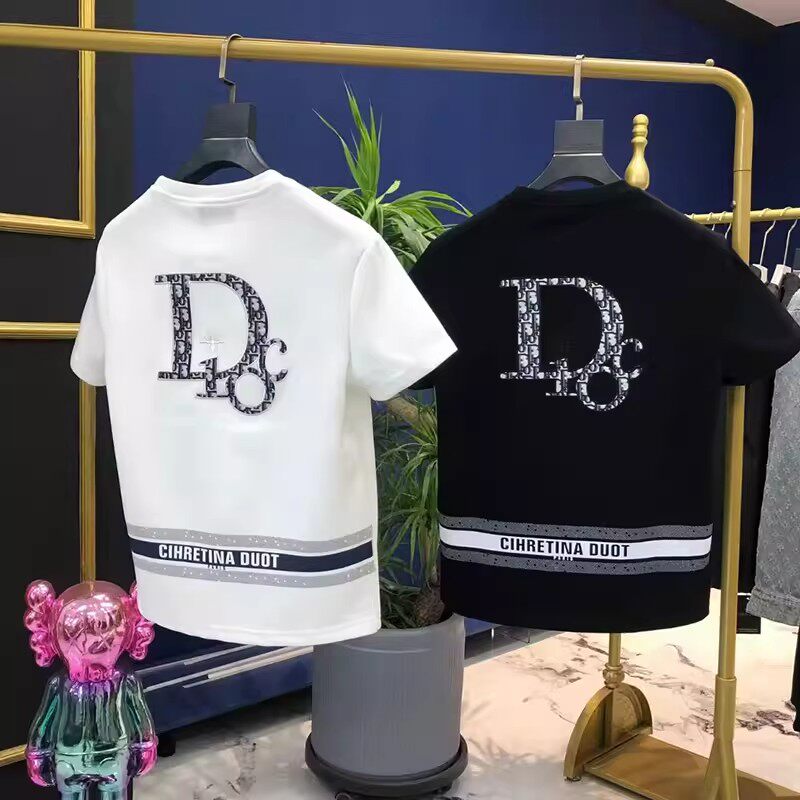 高端欧货白色短袖t恤男士2026新款春夏季潮痞帅宽松休闲上衣男款
