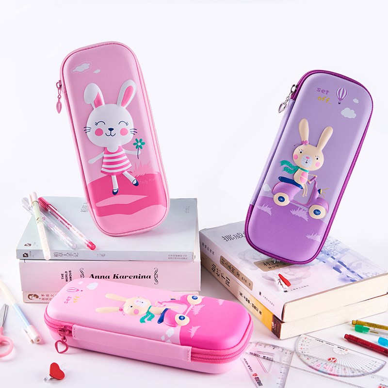 创意小学生铅笔盒男女儿t童文具盒大容量分多层收纳静音防水笔袋