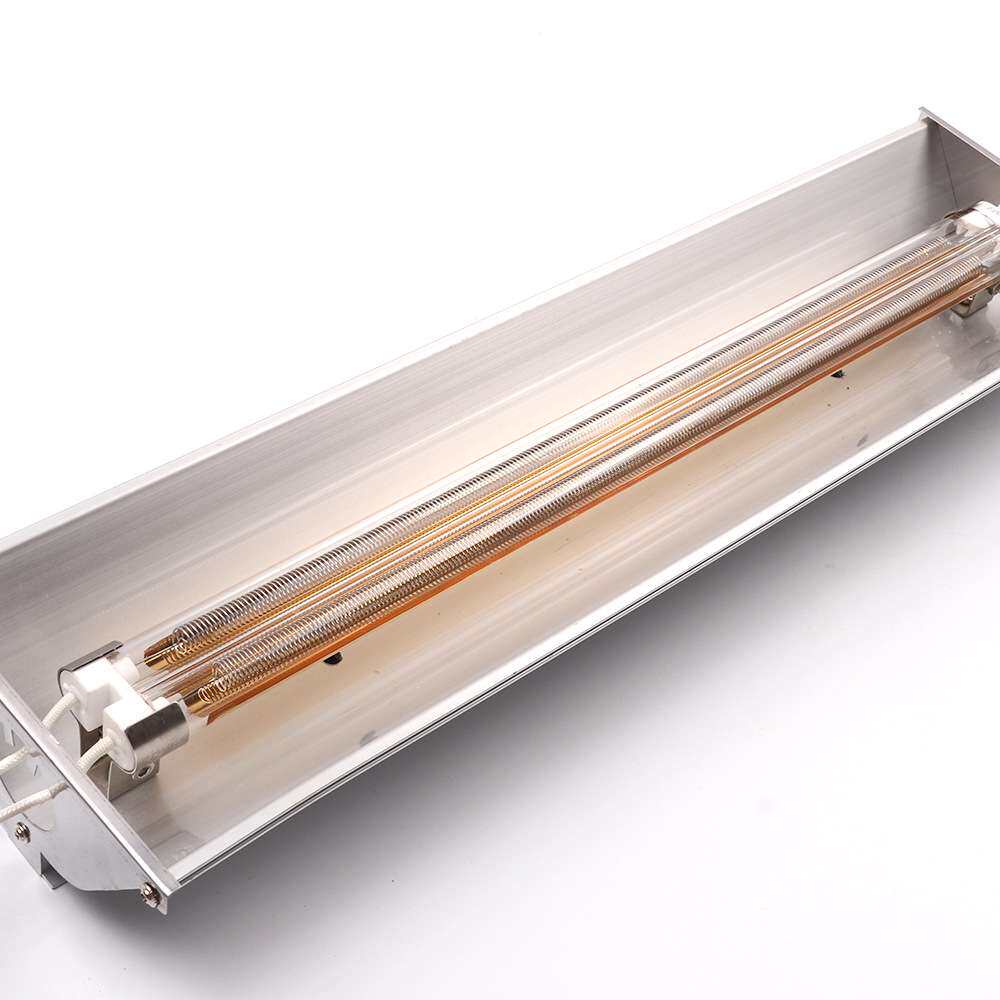 红外线半镀金灯管800W 400MM 吹瓶机加热灯发热管 塑胶固化铝灯罩