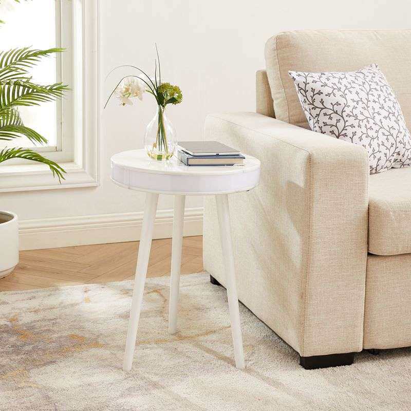 源头工厂茶几智能音箱懒人可调节灯光家用无线充电床边桌床头柜