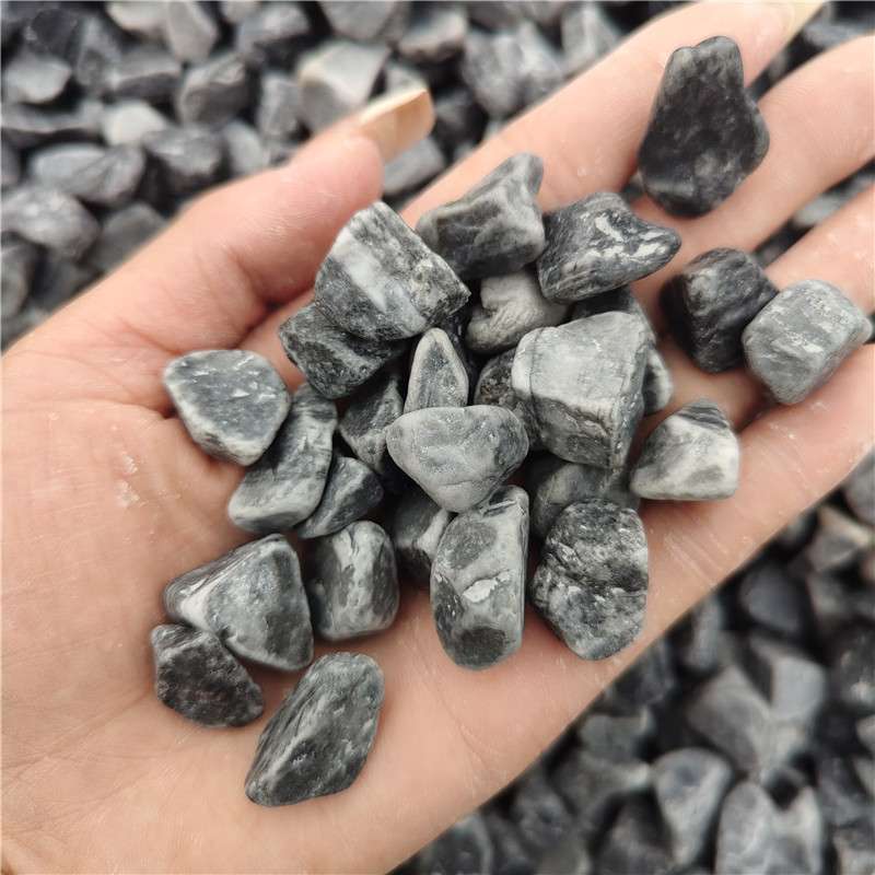 灰石子深灰色砾石卵石工程铺路造景庭院铺设地坪用水洗石胶粘石