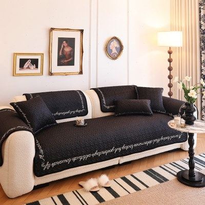 枕西湖轻奢复古纯色沙发垫四季通用防滑坐垫简约高级感沙发巾套罩,居家布艺,沙发垫,淘宝优惠券,粉丝福利购,淘宝优惠卷