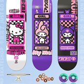 双翘美国ual专业滑板J店r初学者女生ak滑板成人m pGirl进口erBR