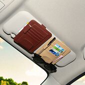 车载装 饰可爱汽车眼镜架夹卡包卡通眼镜车用遮阳板多功能收纳神器