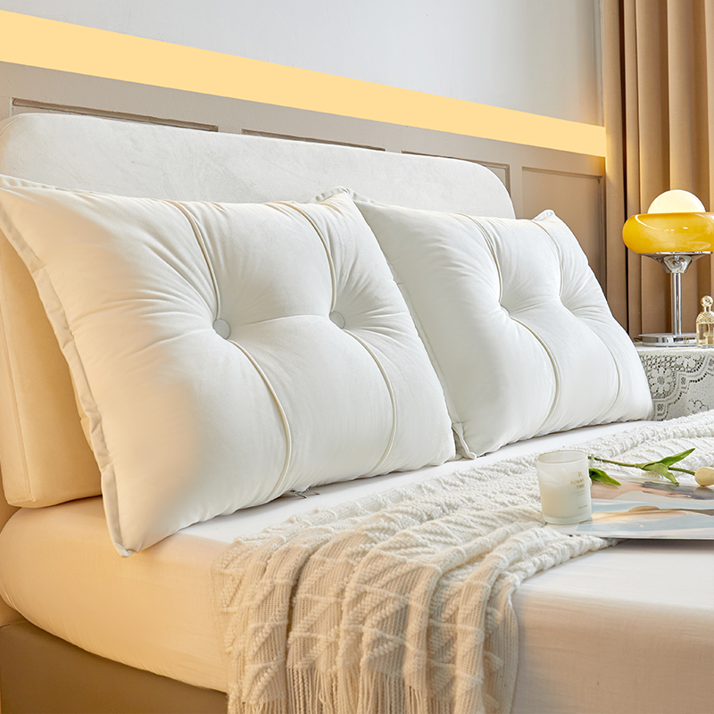 A6L组合沙发靠垫丝绒布可v拆洗床头靠垫榻榻米软包床头板双人大靠