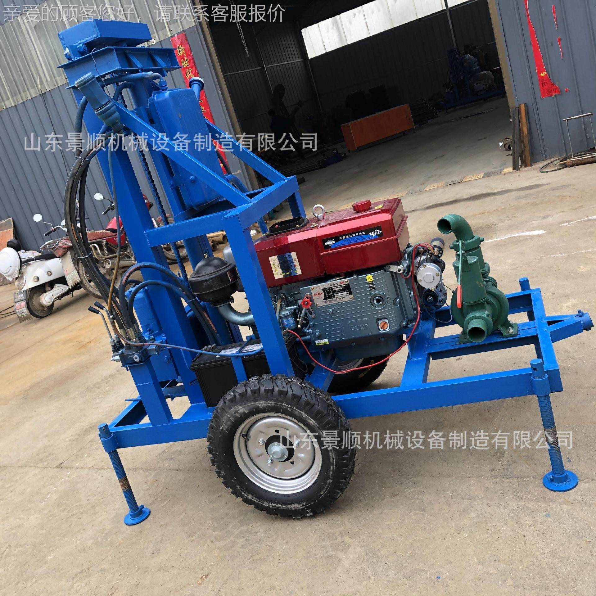 民用井 家用柴机油百米电动/柴液压牵引式伸缩钻打井机 村农灌溉,五金/工具,工程钻机,淘宝优惠券,粉丝福利购,淘宝优惠卷