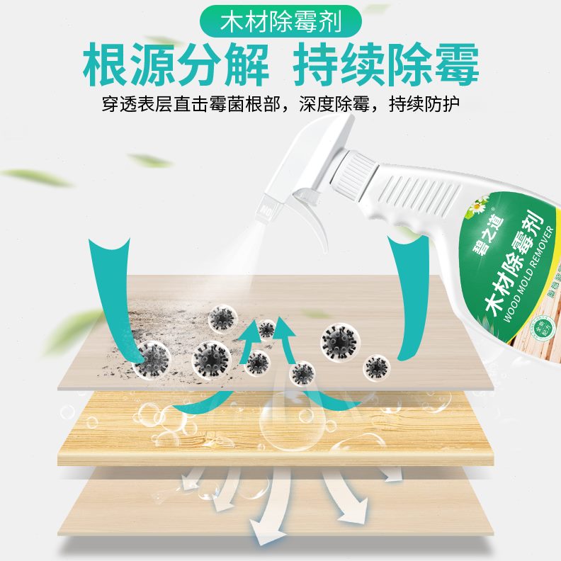 橱柜衣柜神器墙体霉家具木材防腐除霉剂防霉去霉菌霉味清除发床板