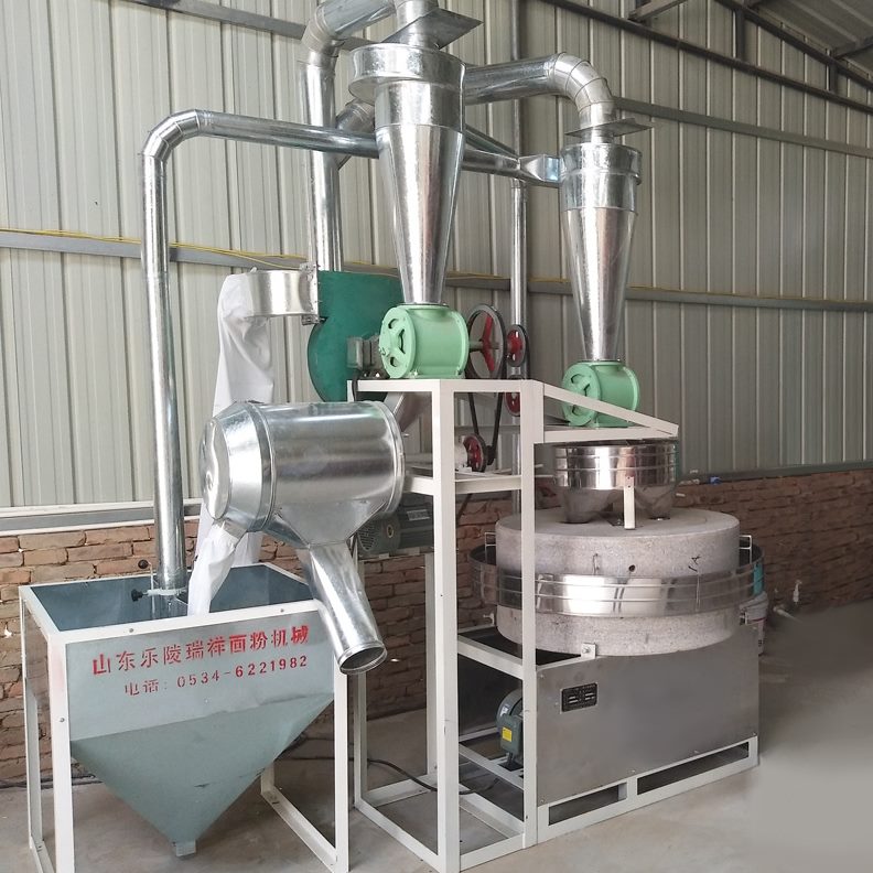 电动面粉面粉机器机电商用面粉小型石磨机面粉动全自动石磨石磨