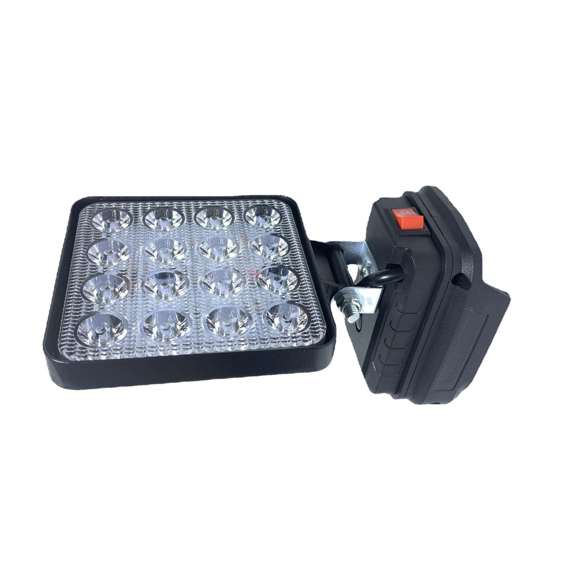新品 锂电照明灯 方型4寸LED工作灯投光灯多用途照明牧田电池通配