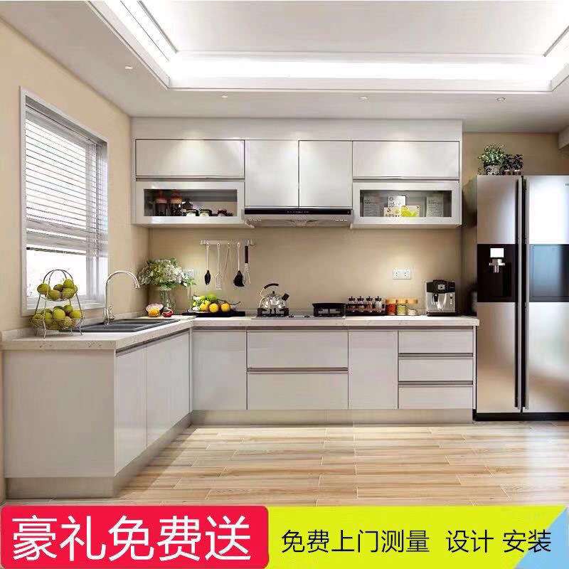 深圳惠州东莞整体橱柜灶台柜不锈钢橱柜石英石台面