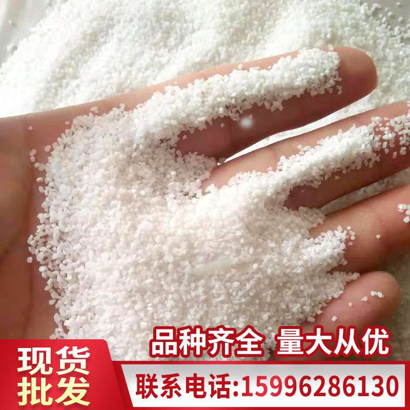 白砂厂家 园林造景铺路白色砂粒水池鱼缸细沙子石英砂细沙户外