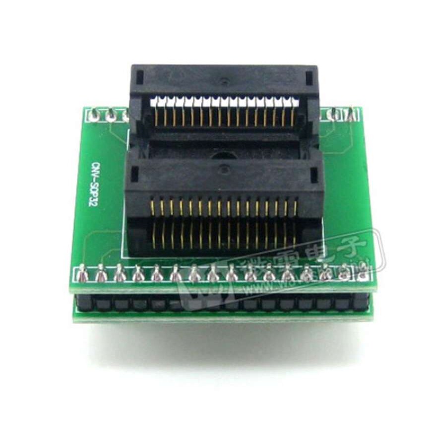 SOP32转DIP32 IC引脚间距1.27mm 编程座 测试座 652D032221X 带板