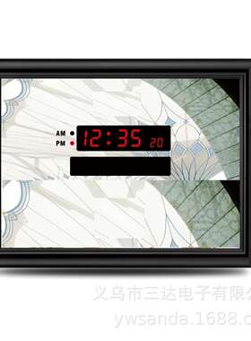 FAJ-L4030B升级款点阵显示LED数码管时间提醒电子万年历多功能