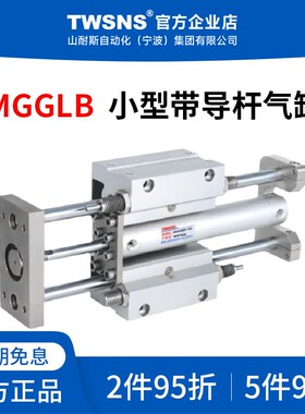 TWSNS小型带导杆气缸MGGLB缸径20/25/40/50/63行程100-500