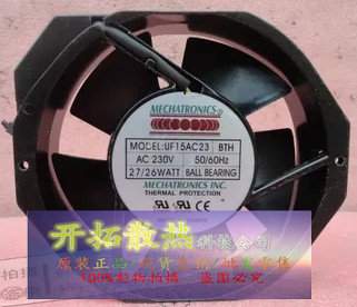 原装台湾MECHATRONICS UF15AC23 17238 AC230V 27/26W轴承风扇