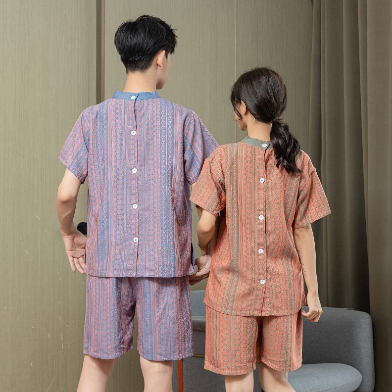 汗蒸服人泉客民族风款疗男女大码睡衣足汤家居服高档洗浴按摩情侣