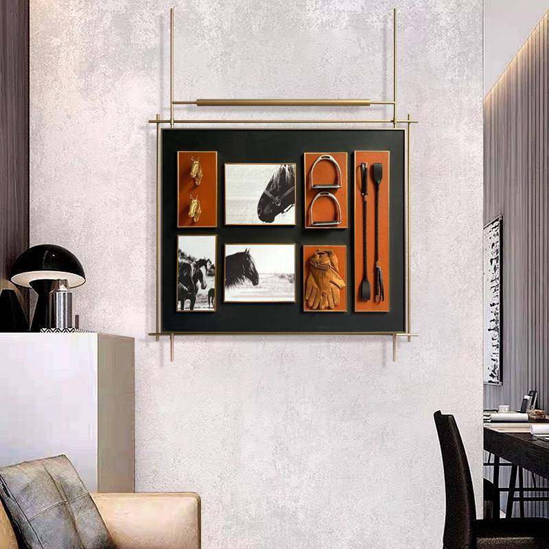 马术主题装饰画挂画墙面立体壁饰墙饰样板间售楼部艺术装置艺术画