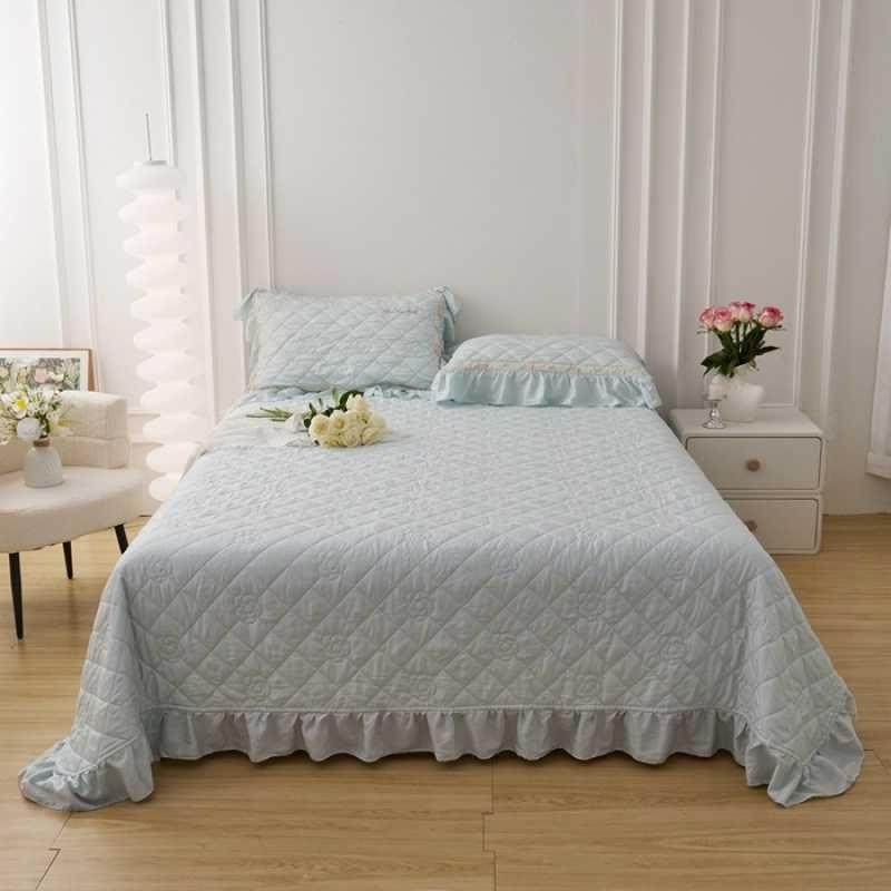 轻薄印花刺绣清凉夏季新款可水洗夏天简约夏凉被四件套家用凉感