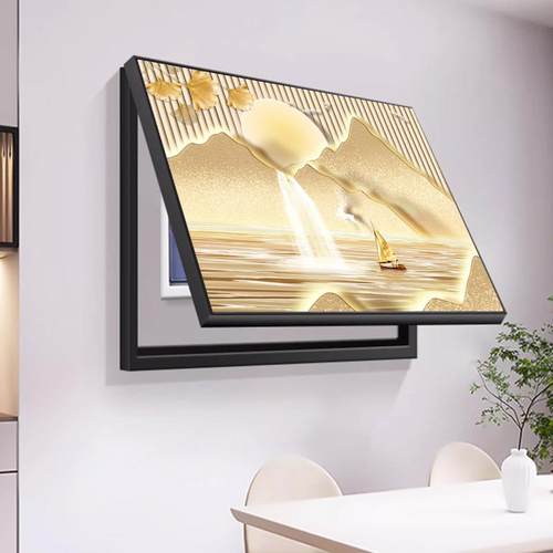 数字油画装饰画电表箱加长墙面画葫芦铝合金挂画电表箱遮挡挂画