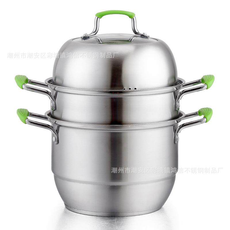 加厚复底不锈钢蒸锅 家用加深多层锅具套装奶锅汤锅304汤蒸多用锅