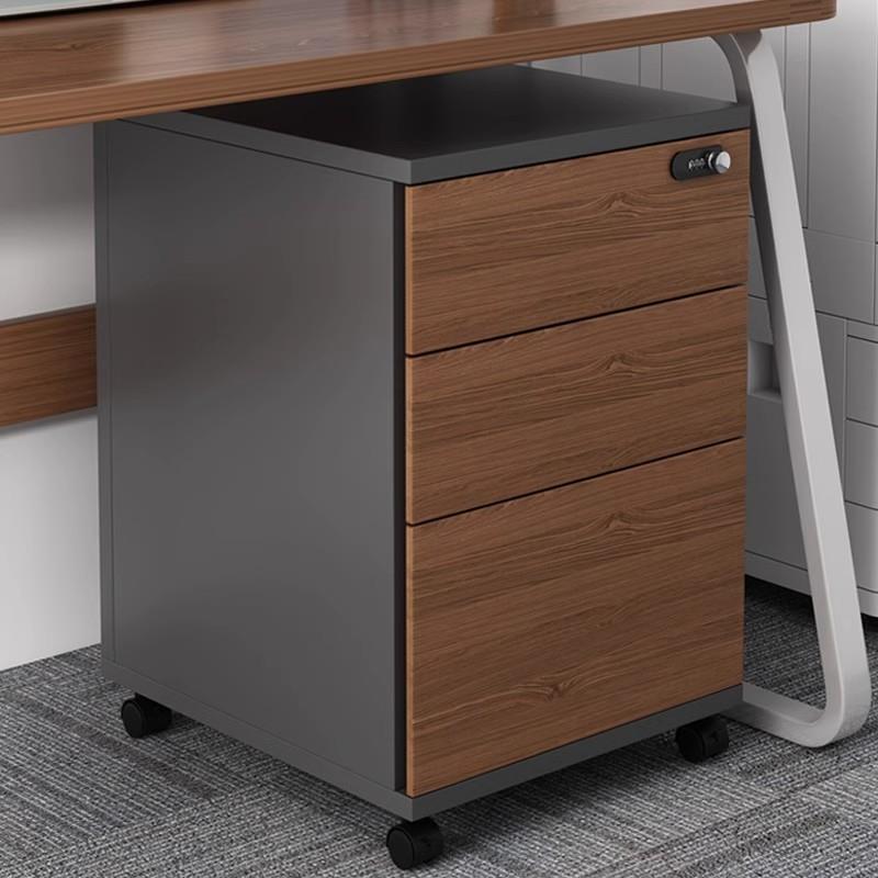 办公室文件柜密码锁矮柜可移动储物柜桌下收纳柜办公置物边柜带轮