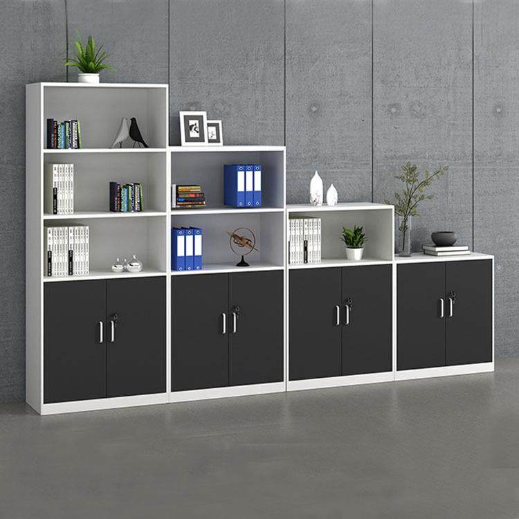 办公室矮柜靠墙柜子储物柜侧边文件地柜木质档案资料柜带锁隔断柜