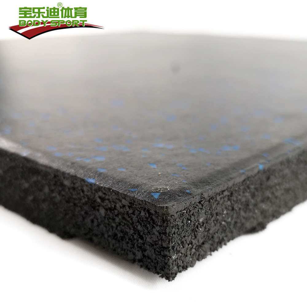 高密度橡胶地垫健身房复合地垫跑步机垫拼接垫力量区减震隔音地板