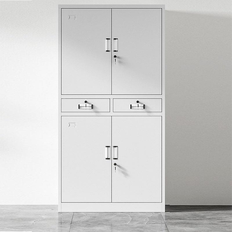 中二斗铁皮文件柜办公室资料柜档案柜凭证柜抽屉带锁书柜储物柜子